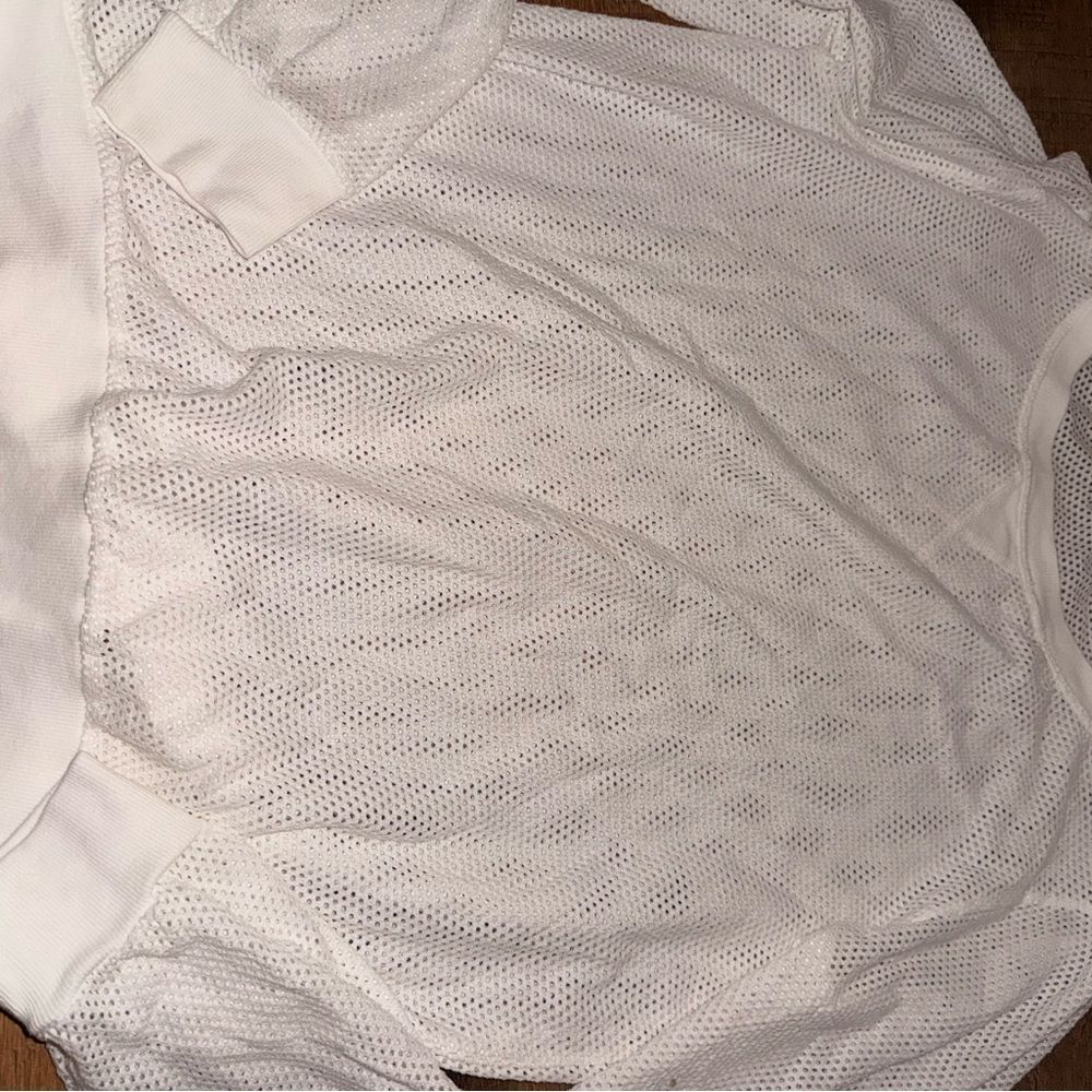 Michael Stars White Mesh Top